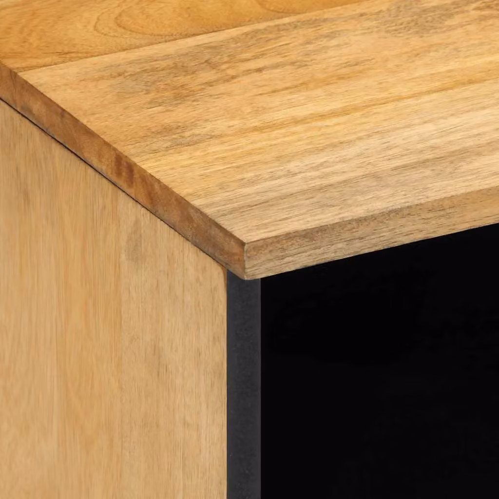 Berkfield Home Brown Mango Wood Bedside Cabinet W/D/H: 40 x 33 x 46 cm – 4