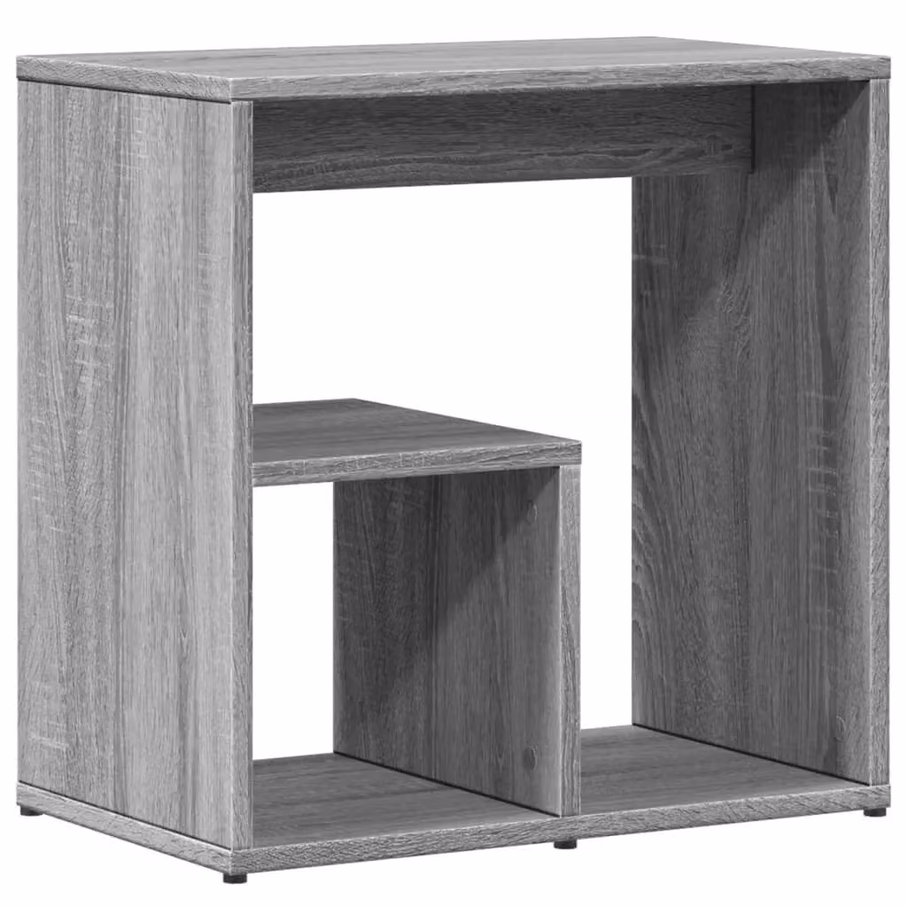 Berkfield Home Set of 2 Grey Sonoma Side Tables in Engineered Wood, W/D/H: 50 x 30 x 50 cm – 5