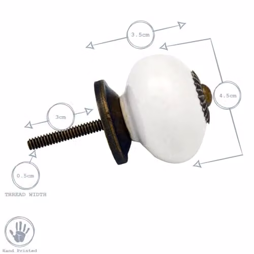 Nicola Spring Black Ceramic Cabinet Knob – 3