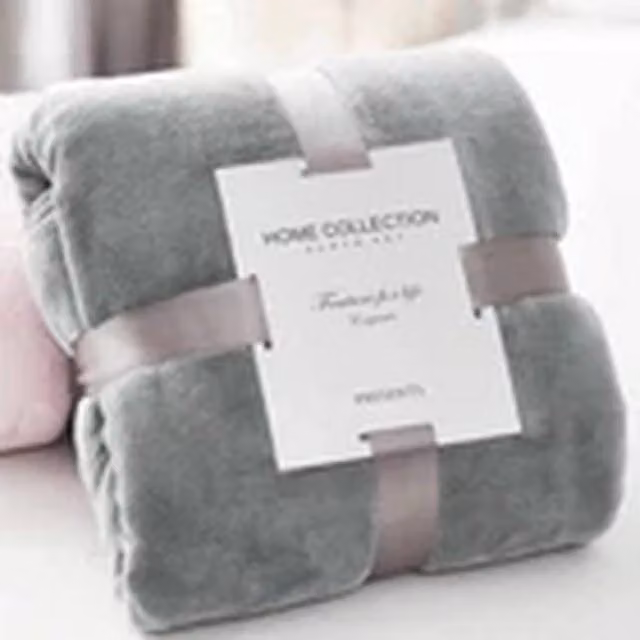 Havendro Silver Luxury Mink Blanket, Grey Faux Fur Fleece Throw, W: 200 cm, D: 230 cm