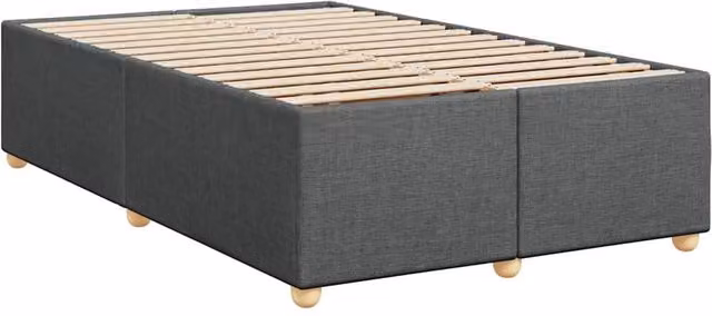 Berkfield Home Soft Upholstered Bed Frame in Dark Grey, Double Size