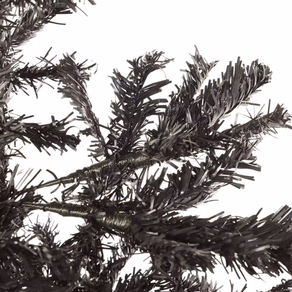 Berkfield Home Slim Black Christmas Tree, Height: 240 cm – 4