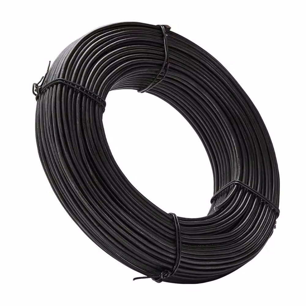 NESTLUNE Black Coated Iron Garden Plant Support Wire Coil, 25m x 2.5mm, 1kg – 4