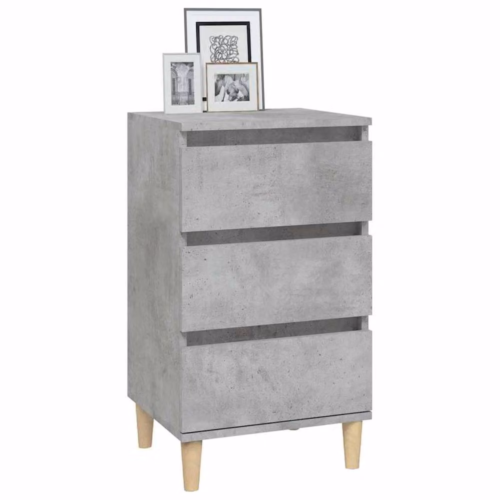 Berkfield Home Bedside Cabinet in Concrete Grey, W/D/H: 40 x 35 x 70 cm – 2