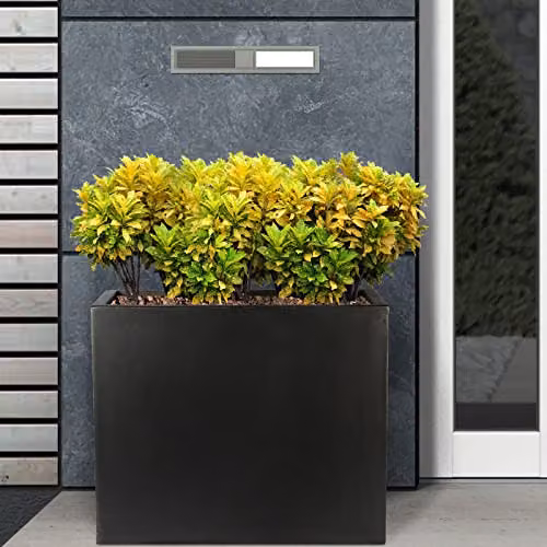 IDEALIST Black Reinforced Stone Outdoor Trough Planter, 40L – 5