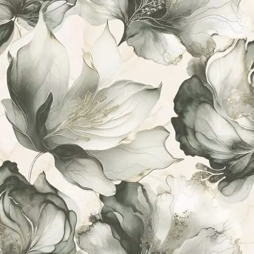 Muriva Elysian Floral Abstract Botanical Wallpaper in Green and Gold – 1