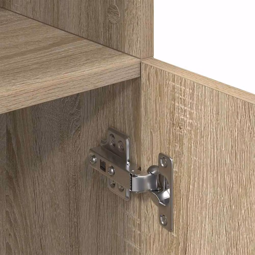 Berkfield Home Kitchen Cabinet in Sonoma Oak, Beige, W/D/H: 57 x 41.5 x 131.5 cm – 4