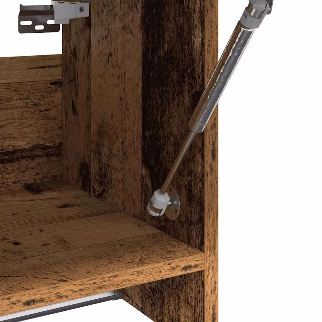 Berkfield Home Rustic Old Wood Wardrobe in Brown, W/D/H: 70 x 32.5 x 35 cm – 3