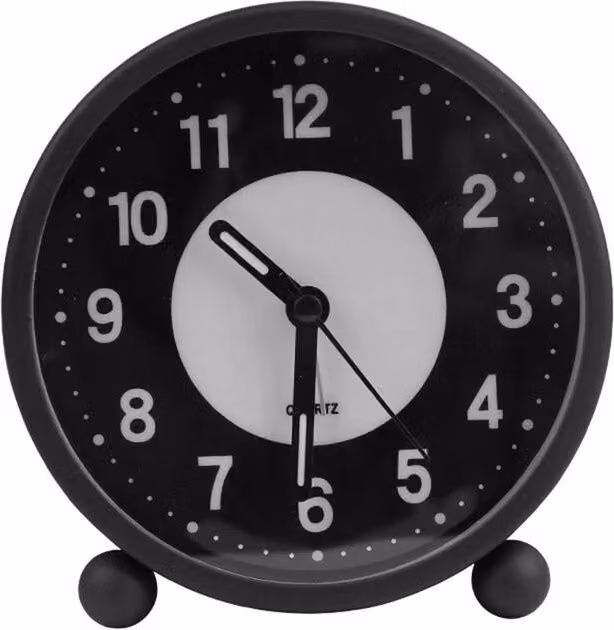 Nordara Black Bedside Clock with Night Light and Silent Snooze Function – 1