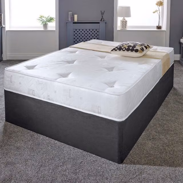 eXtreme Comfort Ltd Geo Wave Dual Sided Bonell Spring Mattress with Tufted Foam in Silver and White, W/D/H: 120 x 200 x 22 cm