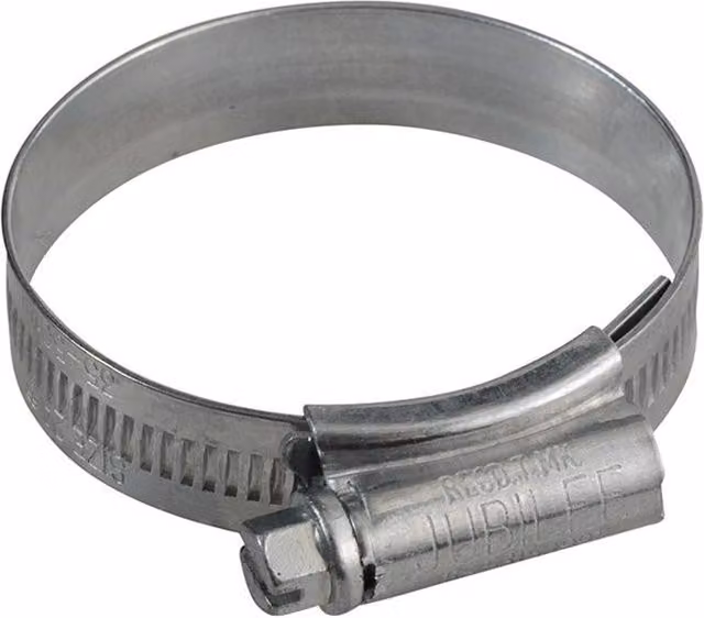 Jubilee Zinc Plated Steel Hose Clip in Metallic Silver – 1