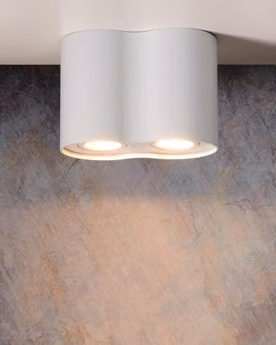 Lucide Tube Dimmable and Adjustable Surface Mounted Cylinder Ceiling Spotlight in White – 3