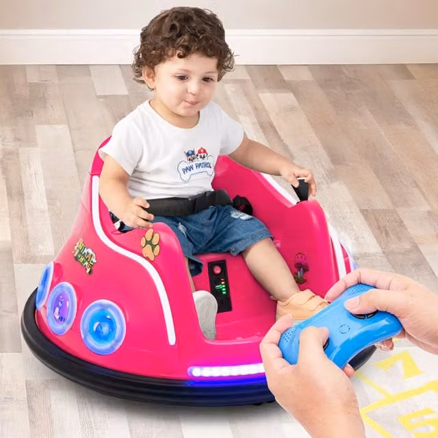 Costway Electric Bumper Car with 360 Spin and Light and Sound Effects in Pink