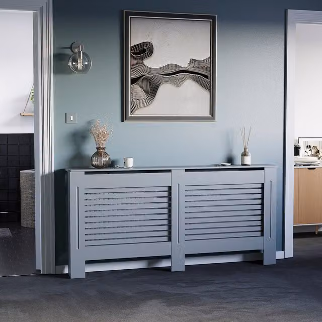 Vida Designs Milton Extra Large Radiator Cover in Grey MDF