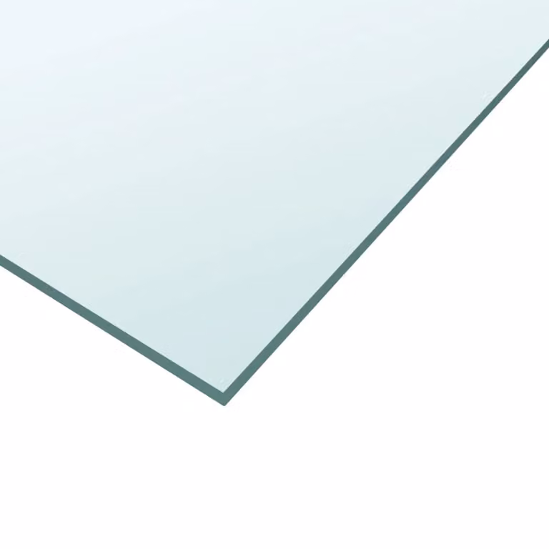 Berkfield Home Table Top Tempered Glass in Black and Transparent, W/D: 30 x 30 cm