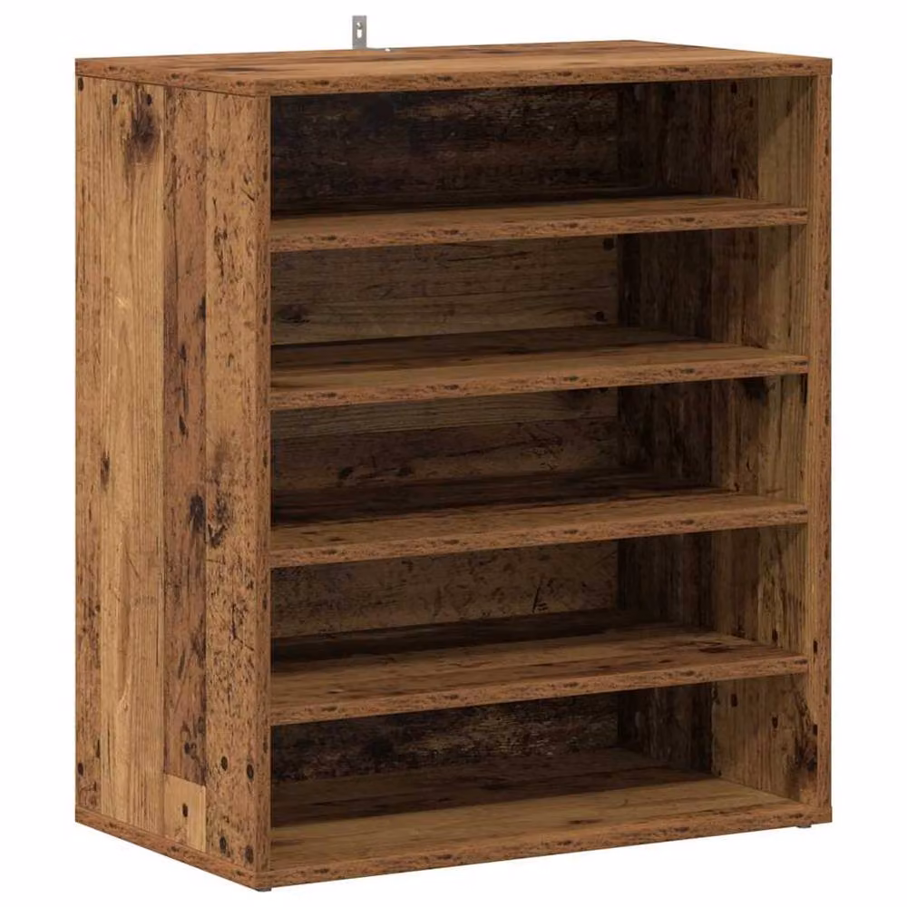 Berkfield Home Shoe Cabinet in Old Wood Brown, W/D/H: 60 x 35 x 70 cm – 2