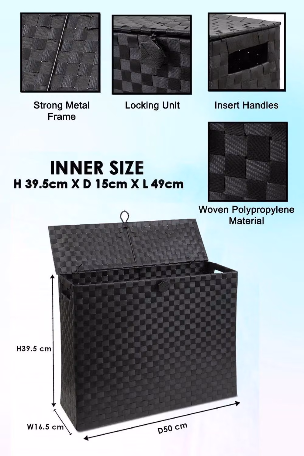 Arpan Free Standing Multipurpose Toilet Roll Holder and Bathroom Storage Unit in Black – 6