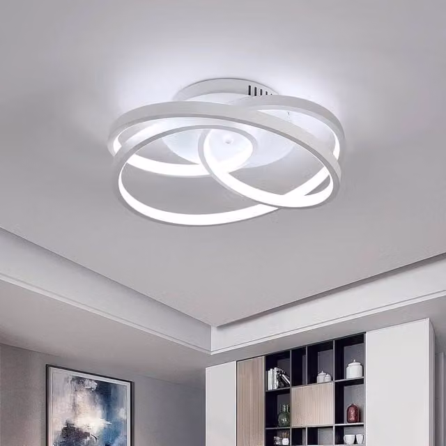 COMELY Modern Spiral LED Ceiling Light, 40W, Cool White