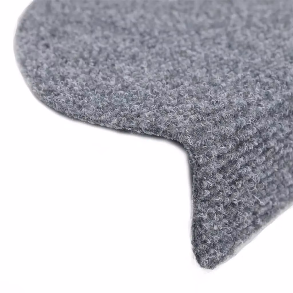 Berkfield Home Self-adhesive Stair Mats, 10 Pieces, Light Grey, W: 56 cm, Medium – 3