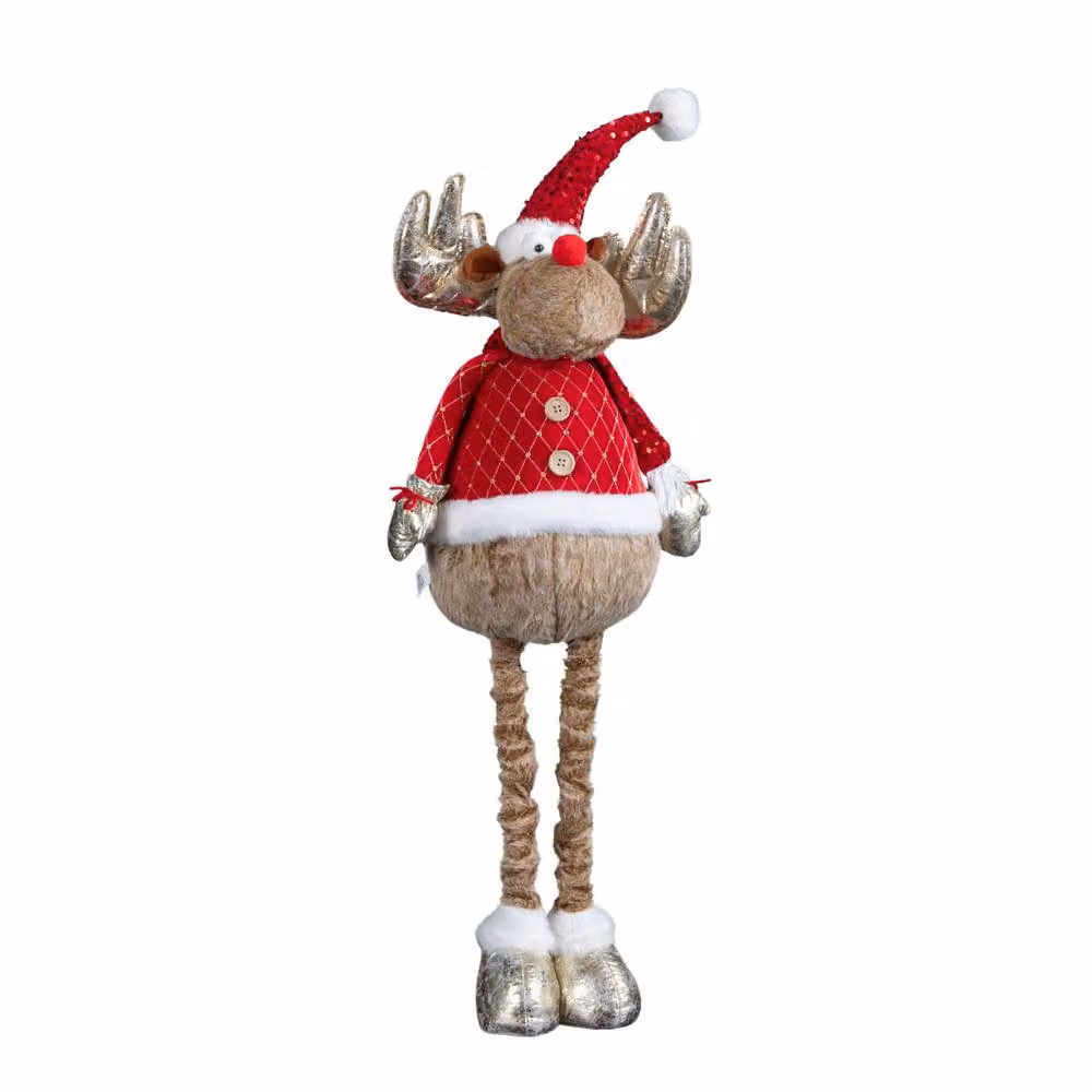 Samuel Alexander 1m Plush Festive Golden Comet Decoration in Gold, Red and White – 6
