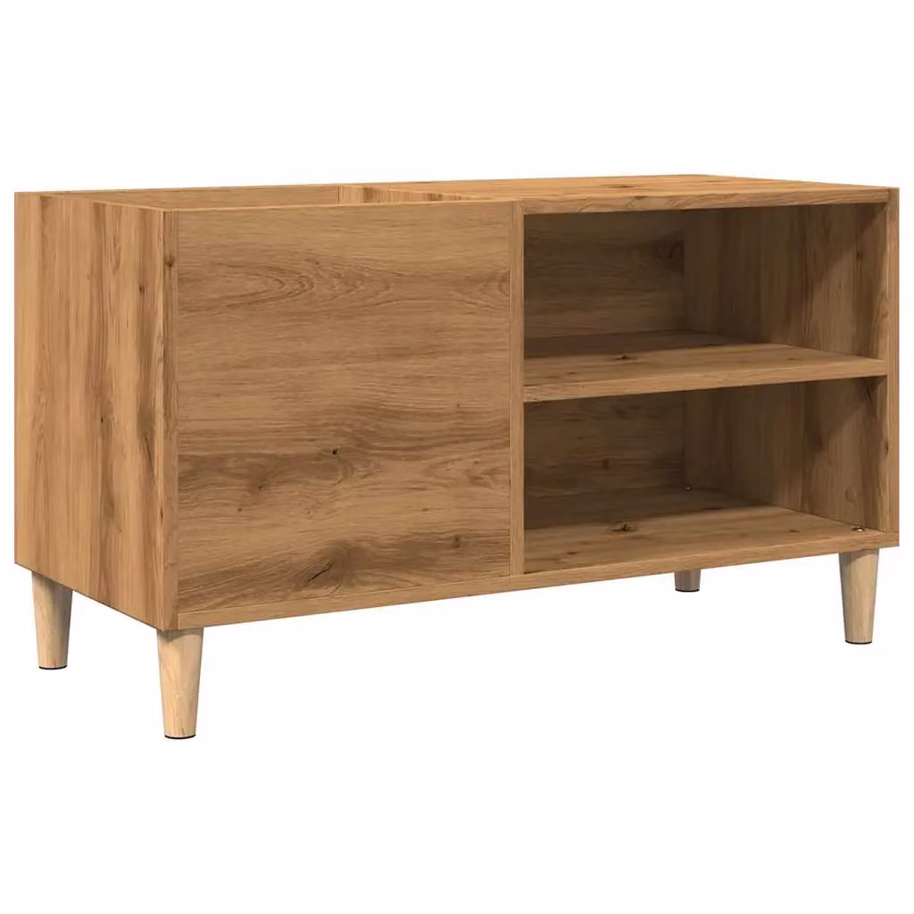 Berkfield Home Artisan Oak Record Cabinet in Brown, W: 84.5 cm, D: 48 cm, H: 38 cm – 2