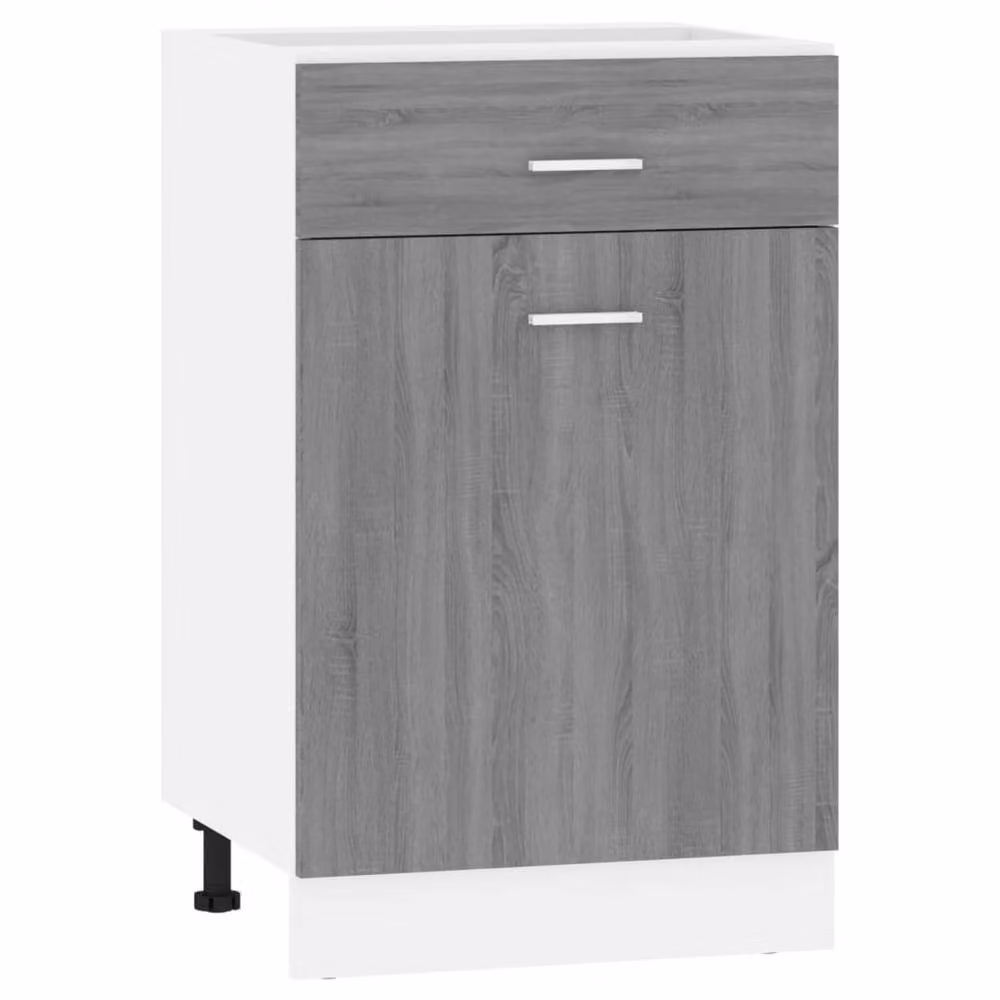Berkfield Home Grey Sonoma Modern Drawer Bottom Cabinet W/D/H: 50 x 46 x 81.5 cm – 2
