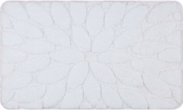 RugsX White Bath Mat, W 50 cm x D 80 cm x H 2.5 cm – 1