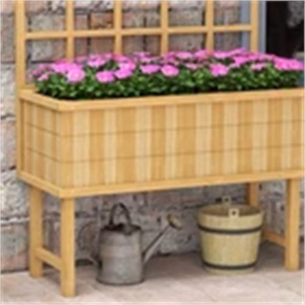 Nordara Brown Wooden Raised Planter for Vegetable and Ornamental Gardens W/D/H: 140 x 45 x 36 cm – 3