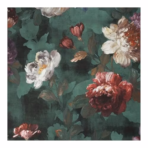 Graham & Brown Isabelle Superfresco Prestige Floral Wallpaper in Green and Multicolour, Washable and Dry Strippable – 1