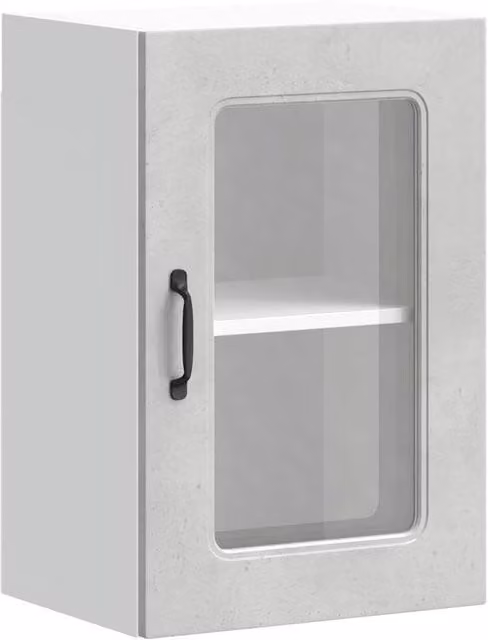 Berkfield Home Kalmar Wall Mounted Kitchen Cabinet with Glass Door in Grey Sonoma Wood