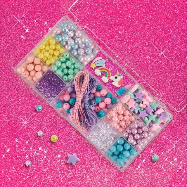 SES Multicolour Fantasy Unicorn Jewellery Threading Beads Set