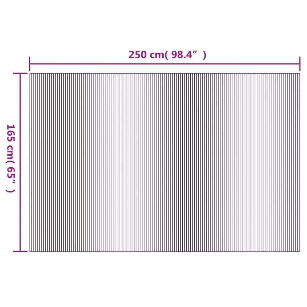 Berkfield Home Bamboo Room Divider in Brown, W: 165 cm, H: 250 cm – 3