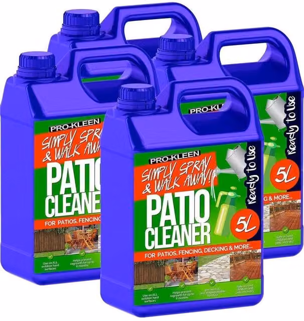 ProKleen Ready to Use Simply Spray Patio, Fencing and Decking Cleaner, 4 x 5L – 1