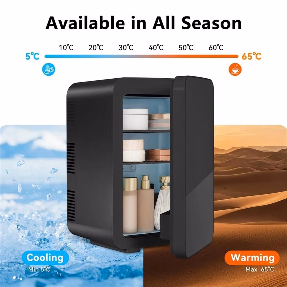 Kelvenix 10L Portable Mini Fridge, Dual Use Cooling and Warming Desktop Refrigerator, Black – 3