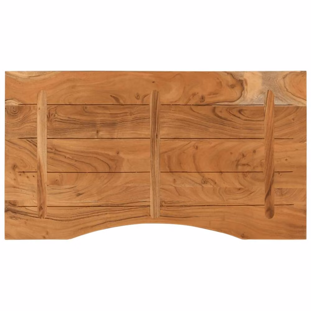 Berkfield Home Rectangular Solid Wood Acacia Desk Top, Brown, W: 100 cm, D: 50 cm, H: 2.5 cm – 4