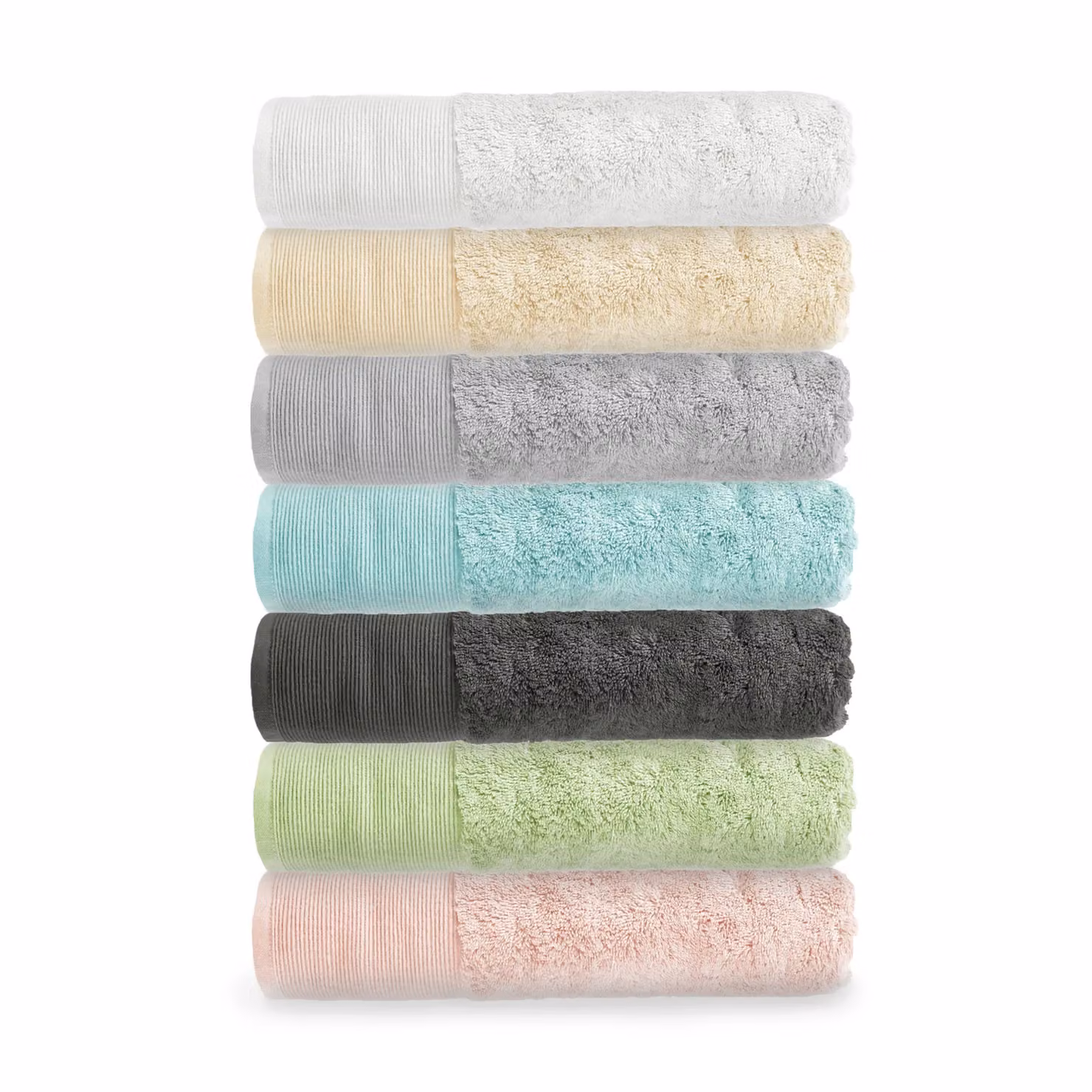 Allure Bath Fashions Pack of 2 Bamboo and Cotton Hand Towels, Silver Grey, W: 50 cm x H: 90 cm – 2