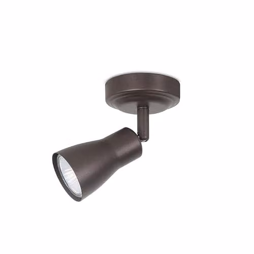 Netlighting FORLIGHT Safran Single Spotlight in Brown with 1x GU10 Adjustable Metal Cylinder Design – 1