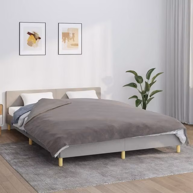 Berkfield Home Weighted Blanket with Removable Grey Cotton Cover, 13 kg, W/D/H: 200 x 200 x 0 cm