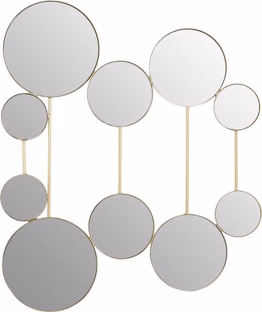 Orsina Modern Round Gold Wall Mirror