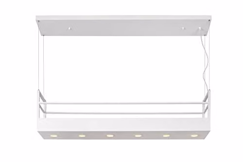 Lucide Miravelle White Bar Pendant Light with 6xGU10 Sockets – 1