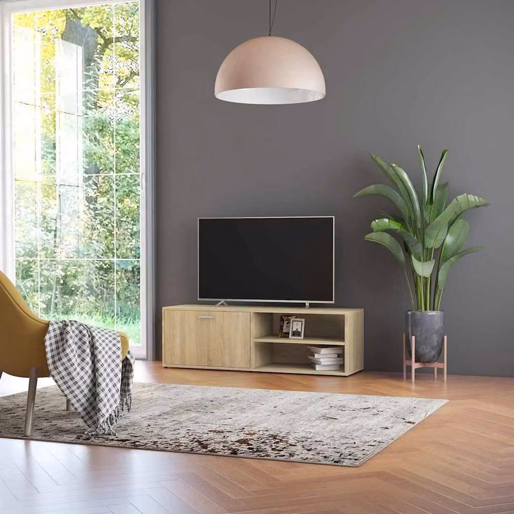 Berkfield Home Modern TV Cabinet in Sonoma Oak Light Brown, W/D/H: 120 x 34 x 34 cm – 2