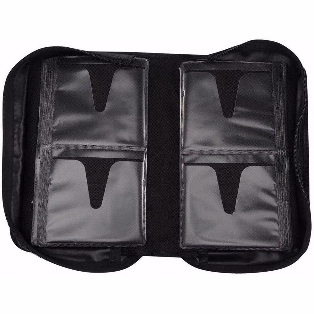 FLAVORA Black 128 CD Case DVD Wallet Fabric Storage Cover – 3