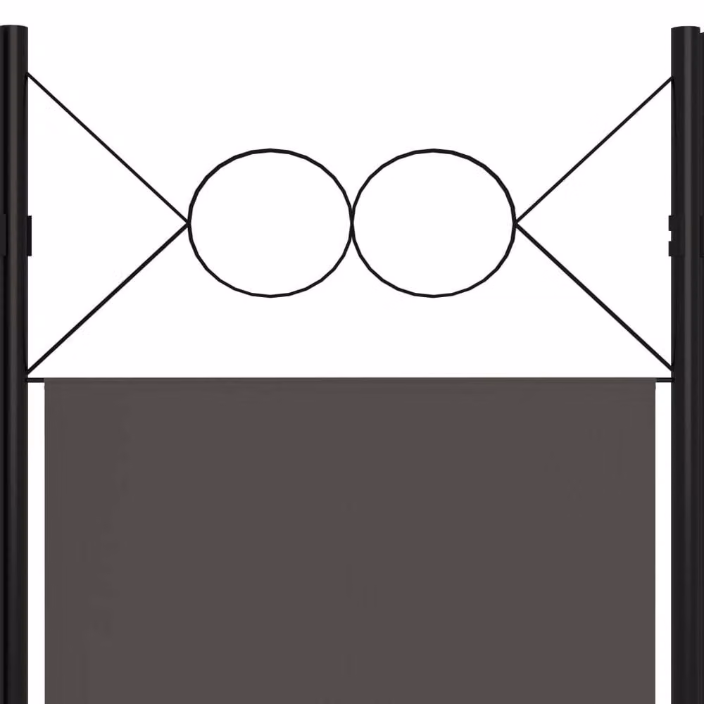Berkfield Home 5-Panel Geometric Room Divider in Anthracite Grey, W/H: 200 x 180 cm – 3