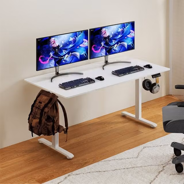 Levede Electric Height Adjustable Standing Desk with MDF Laminate Top in White or Black