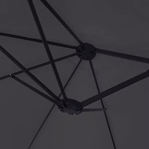 vidaXL Double-Head Cantilever Garden Parasol in Black, W: 449 cm, H: 245 cm – 3