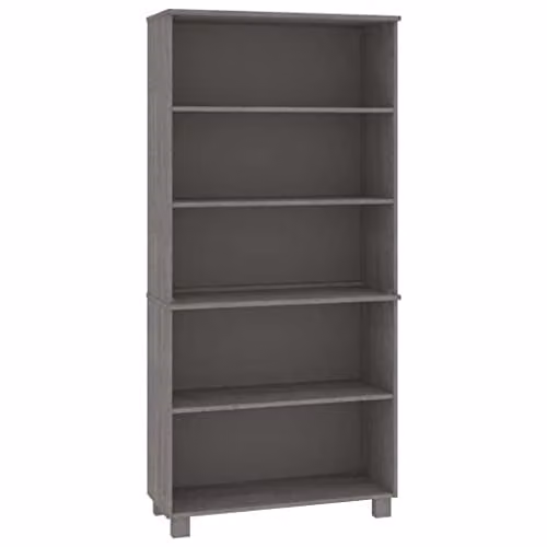vidaXL HAMAR Solid Wood Pine Highboard Sideboard and Buffet Cabinet in Light Grey – 1