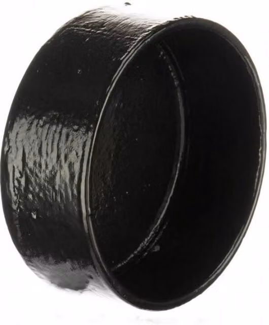 Hargreaves Traditional Express Push Fit Cast Iron Soil Socket Plug, 100mm, Black or Grey
