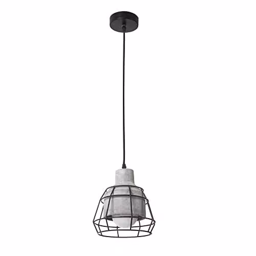 FORLIGHT King Dome Ceiling Pendant Light in Grey and Black with E27 Bulb Socket – 1