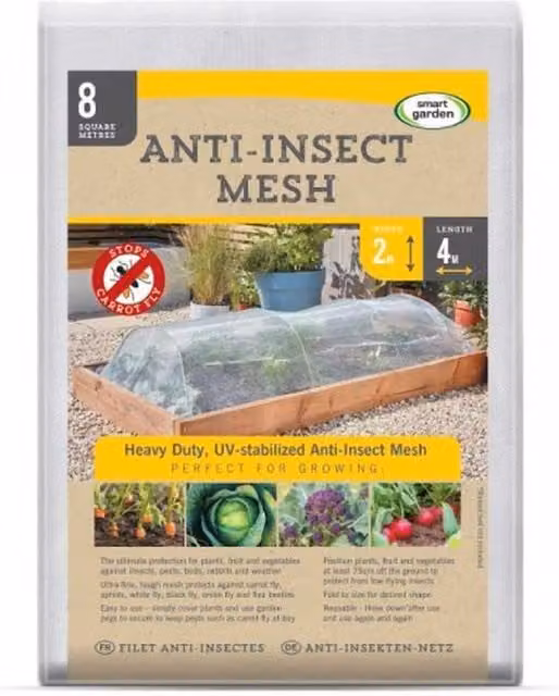 Smart Garden White Anti-Insect Mesh for Vegetable Gardens, W 4 m x H 2 m