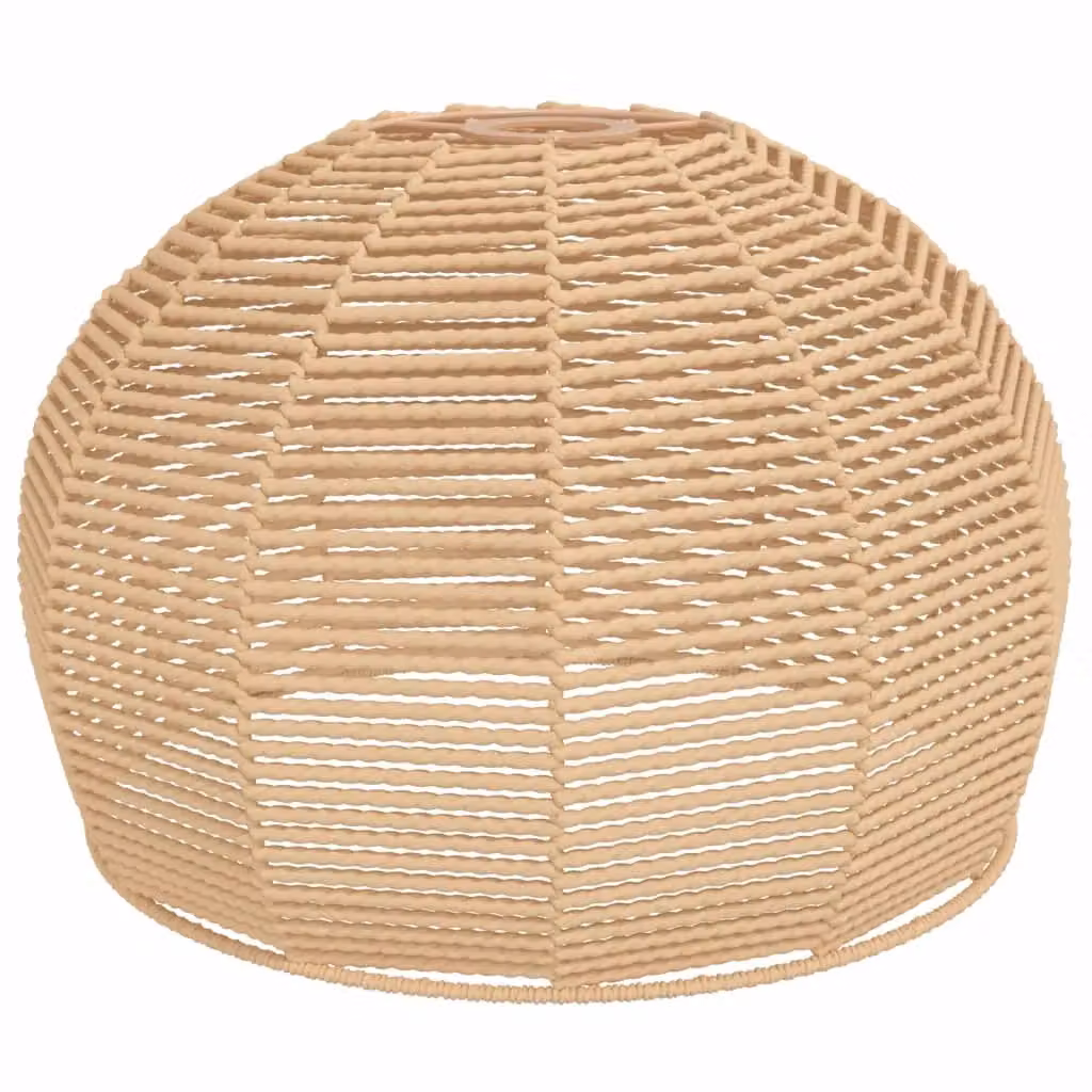 Berkfield Home Boho Dome Ceiling Lamp Shade in Brown and Beige, Metal and Paper, W: 36 cm, D: 26 cm – 2